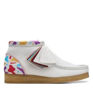 Botas Casual Clarks Wallabee Feminino Branco | CLK056MKJ