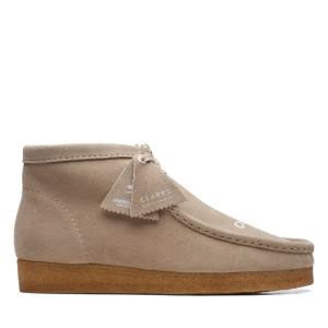 Botas Casual Clarks Wallabee Masculino Bege | CLK327QIX