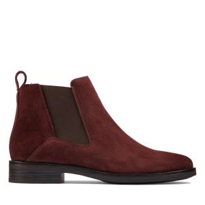 Botas Chelsea Clarks Memi Top Feminino Bordeaux | CLK357FUY