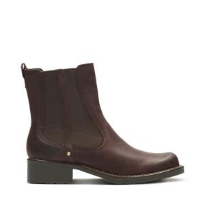 Botas Chelsea Clarks Orinoco Club Feminino Bordeaux | CLK740QKL