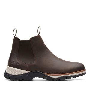 Botas Chelsea Clarks Topton Chelsea Masculino Marrom Escuro | CLK853HLQ