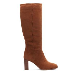 Botas De Cano Alto Clarks Karamo Hi Feminino Marrom Escuro | CLK084MQJ