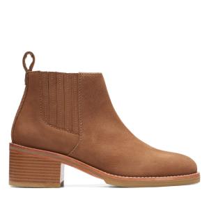 Botas Salto Alto Clarks Cologne Top Feminino Luz Marrom | CLK496NRI