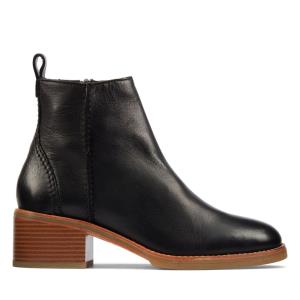 Botas Salto Alto Clarks Cologne Zip Feminino Pretas | CLK690AMY