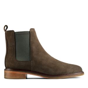 Botins Clarks Clarkdale Arlo Feminino Verde Oliva Escuro | CLK308OZV