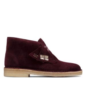 Botins Clarks Desert Boot Feminino Bordeaux | CLK234VUT