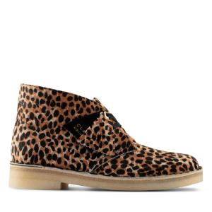 Botins Clarks Desert Boot Feminino Leopardo | CLK714XLN