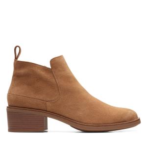 Botins Clarks Memi Zip Feminino Marrom | CLK671UKQ