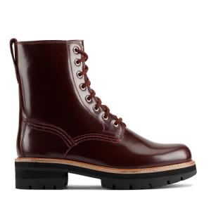 Botins Clarks Orianna Hi Feminino Bordeaux | CLK346BWQ