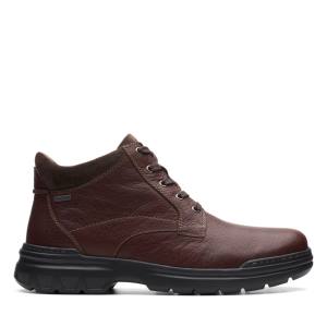 Botins Clarks Rockie 2 Up GORE-TEX Masculino Vermelhas Escuro | CLK038UXC