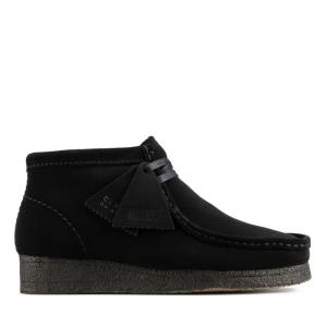 Botins Clarks Wallabee Boot Feminino Pretas | CLK937BNP