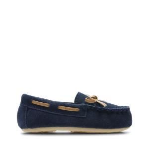 Chinelos Clarks Crackling Flo Menino Azul Marinho | CLK658DRO