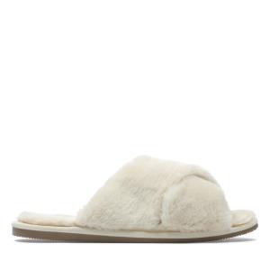 Chinelos Clarks Dream Lux Feminino Creme | CLK407OXD