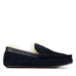 Chinelos Clarks Kite Warm Masculino Azul Marinho | CLK680MVF