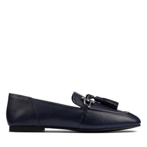 Loafers Clarks Pure 2 Tassel Feminino Azul Marinho | CLK158TLO