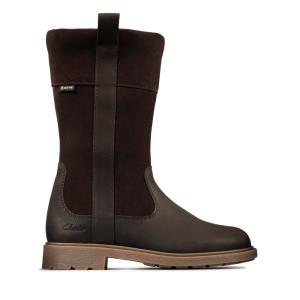 Originals Botas Clarks Astrol Hi GORE-TEX Kid Menina Marrom | CLK834DUA