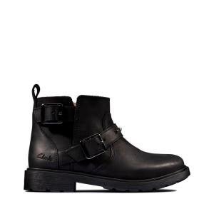 Originals Botas Clarks Astrol Trim Kid Menina Pretas | CLK376QDA