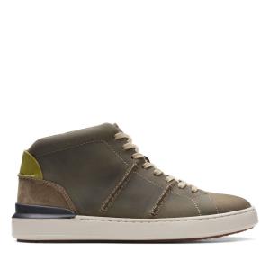 Originals Botas Clarks CourtLite Hi Masculino Verde Oliva Escuro | CLK851TJO