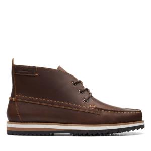 Originals Botas Clarks Durston Medio Masculino Marrom | CLK291IAY