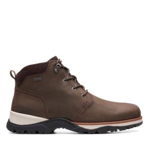 Originals Botas Clarks Topton Medio GTX Masculino Marrom Escuro | CLK854BMU