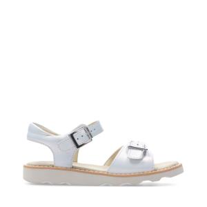 Sandalias Clarks Crown Bloom Kid Menina Branco | CLK154TJZ