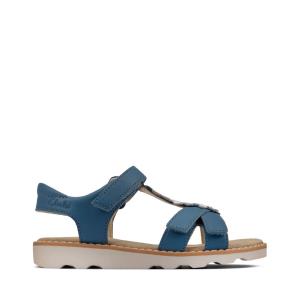 Sandalias Clarks Crown Flower Kid Menina Azuis | CLK614XSJ