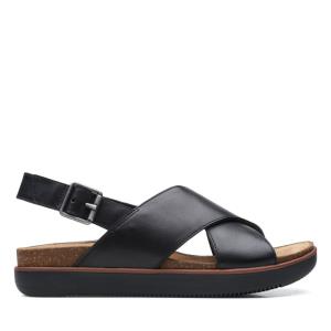 Sandalias Clarks Elayne Cross Feminino Pretas | CLK621NFK