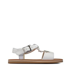 Sandalias Clarks Finch Summer Kid Menina Branco | CLK631FEX