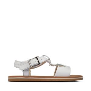 Sandalias Clarks Finch Summer Youth Menina Branco | CLK762PNS