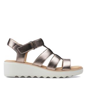 Sandalias Clarks Jillian Quartz Feminino Metal | CLK643LFR