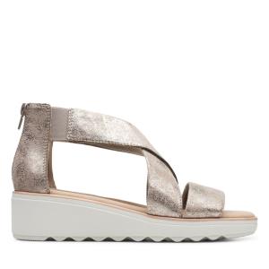 Sandalias Clarks Jillian Rise Feminino Azuis Cinzentas Metal | CLK031CRE