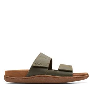 Sandalias Clarks Pilton Alças Masculino Verde Oliva Escuro | CLK053EMQ