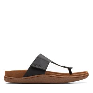 Sandalias Clarks Pilton Post Masculino Pretas | CLK140LRT