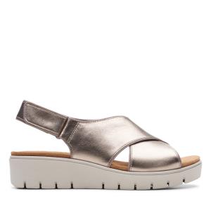 Sandalias Clarks Un Karely Sun Feminino Douradas Metal | CLK804FYX