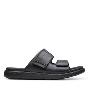 Sandalias Clarks Unwilmore Part Masculino Pretas | CLK549GJE