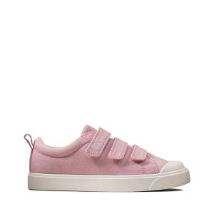 Sapatos De Lona Clarks City Vibe Kid Menino Rosa | CLK270LMP