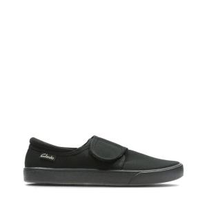 Sapatos De Lona Clarks Hopper Run Kid Menina Pretas | CLK068WTU