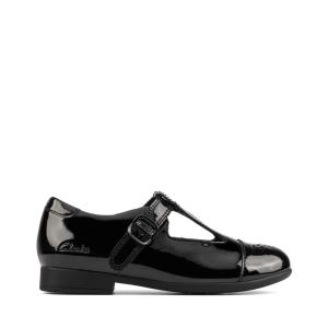 Sapatos Escolares Clarks Scala Spirit Kid Menina Pretas | CLK245ZRY