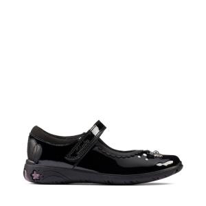 Sapatos Escolares Clarks Sea Shimmer Kid Menina Pretas | CLK186KTZ