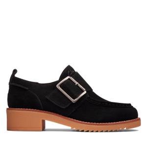 Sapatos Pretos Clarks Eden Medio Monk Feminino Pretas | CLK312RXV