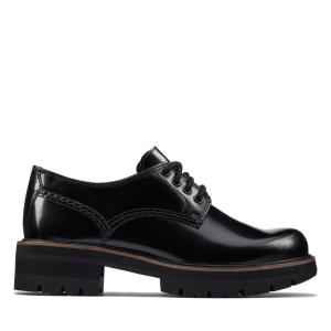 Sapatos Pretos Clarks Orianna Derby Feminino Pretas | CLK675YIE