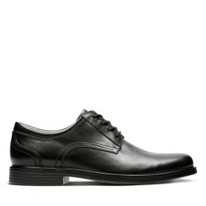 Sapatos Pretos Clarks Un Aldric Renda Masculino Pretas | CLK429ALM