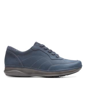 Sapatos Rasos Clarks Appley Tie Feminino Azul Marinho | CLK831RQM