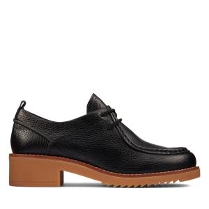 Sapatos Rasos Clarks Eden Medio Renda Feminino Pretas | CLK381SPA