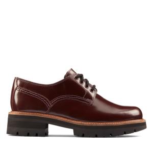 Sapatos Rasos Clarks Orianna Derby Feminino Bordeaux | CLK068TFI