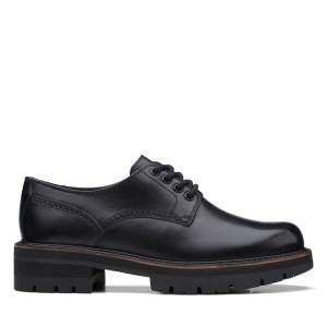 Sapatos Rasos Clarks Orianna Derby Feminino Pretas | CLK198XLV