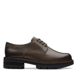 Sapatos Rasos Clarks Orianna Derby Feminino Verde Oliva Escuro | CLK428EFX