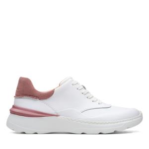 Sapatos Rasos Clarks Sprint Lite Renda Feminino Branco Rosa | CLK875CWU