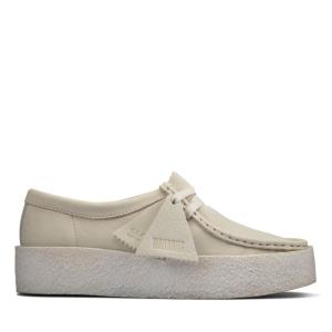 Sapatos Rasos Clarks Wallabee Cup Feminino Branco | CLK437AWK