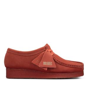 Sapatos Rasos Clarks Wallabee Feminino Rosa Escuro | CLK975ERH